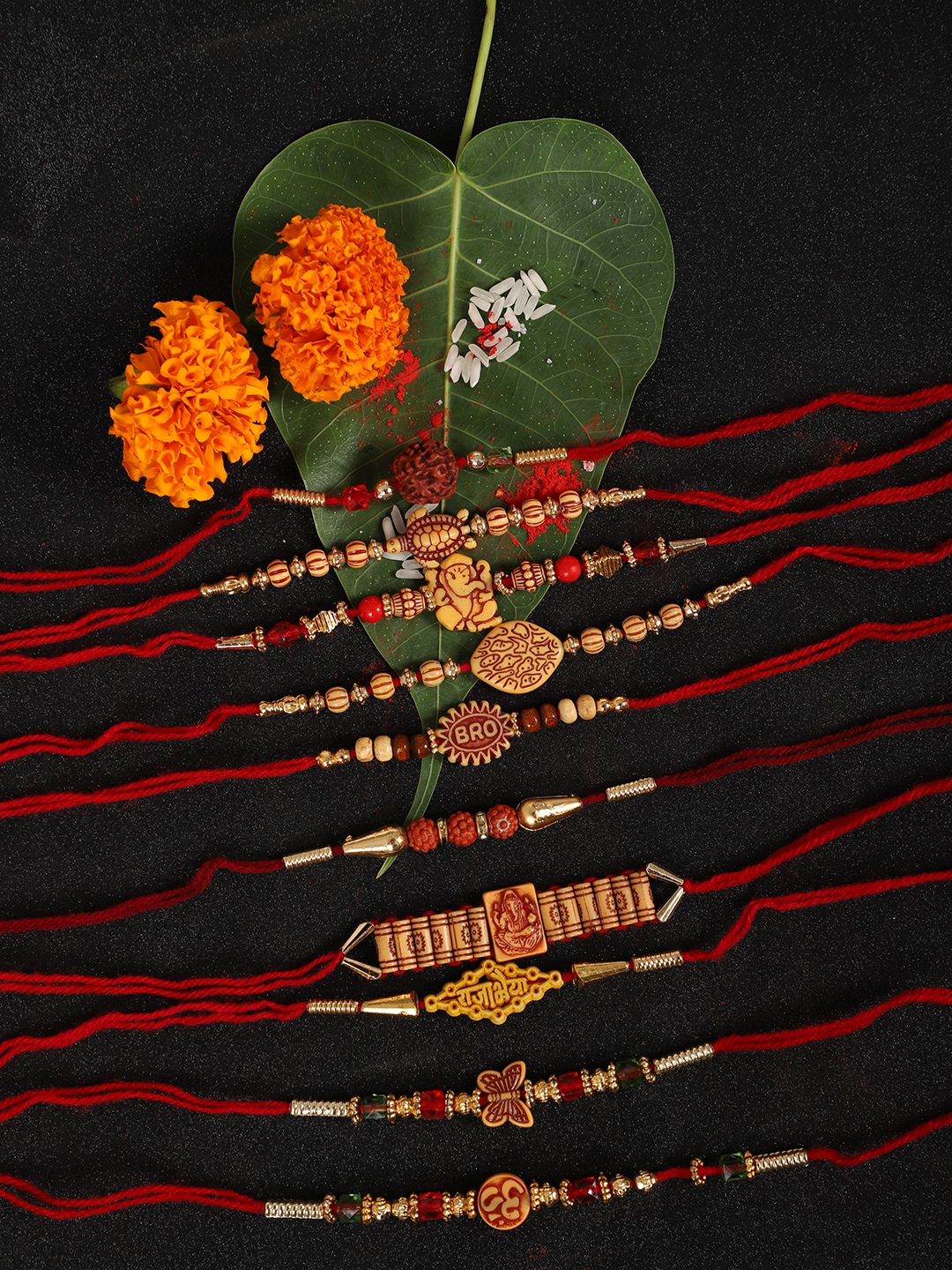 YouBella Designer Bracelet Rakhi and Greeting Card Combo Set for Brother Raksha Bandhan Gift for Brother